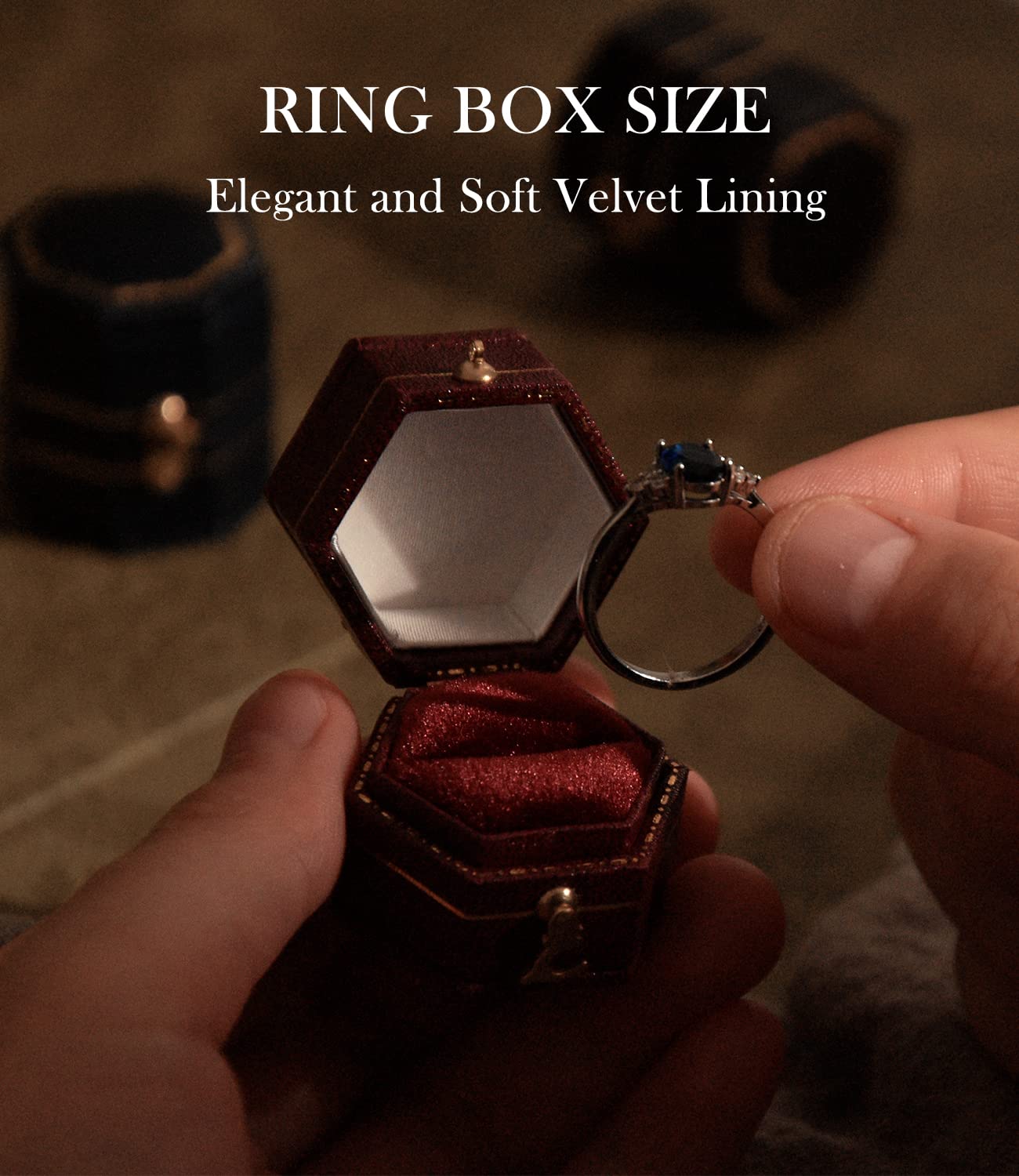 Amazon.com: TAIMY Vintage Ring Box, Classical Victorian Style Mini