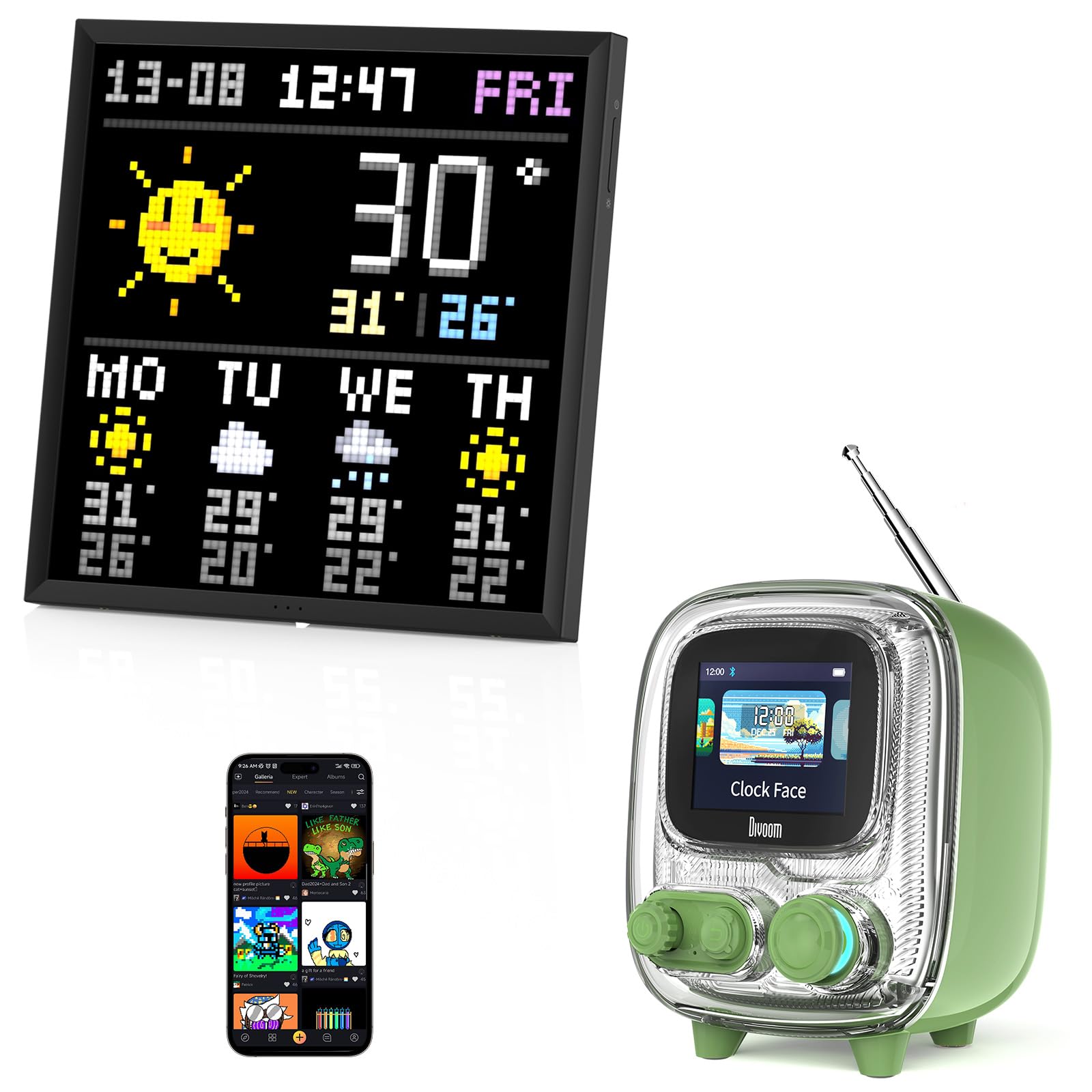 Amazon.com: Divoom Pixoo-64, 64 X 64 LED Panel Display Frame +