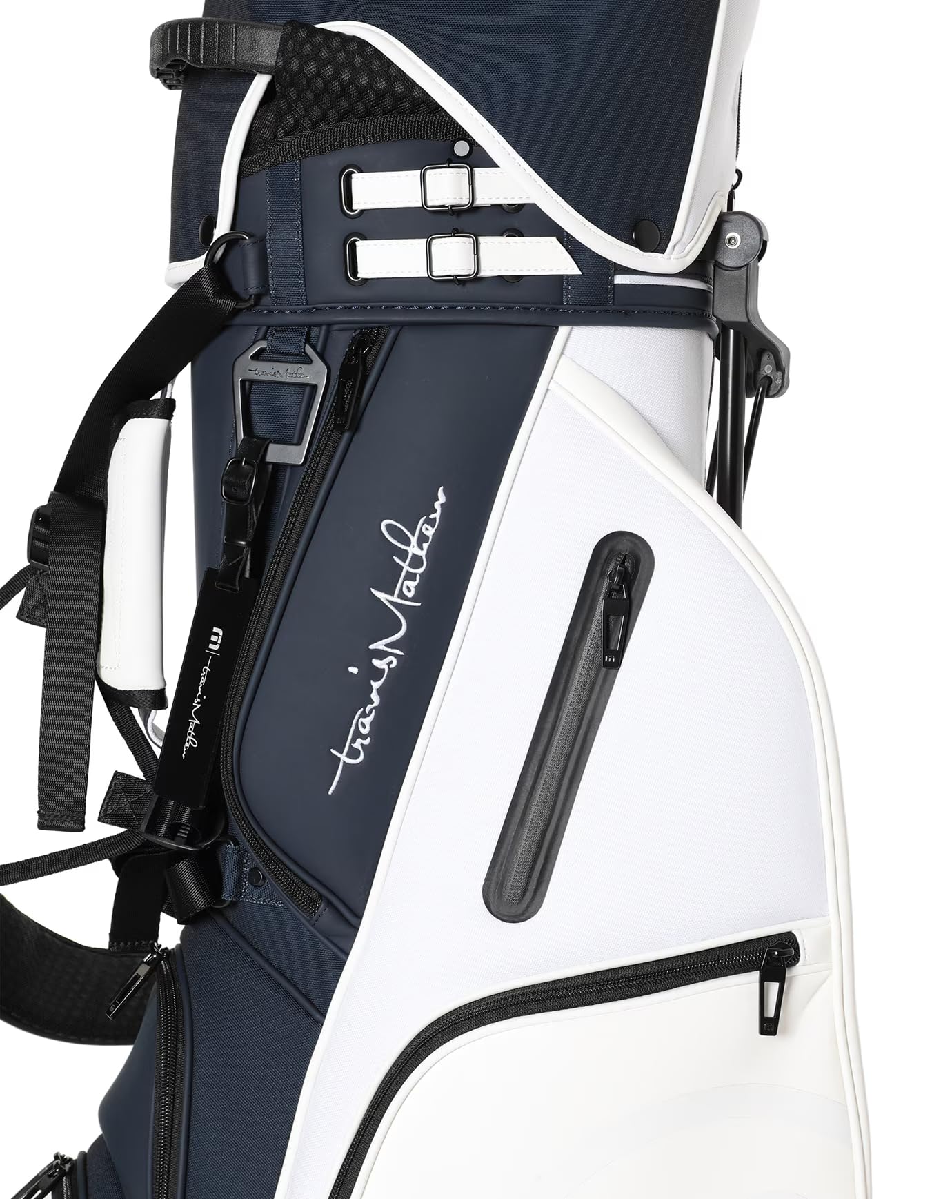 Travis Mathew トラヴィスマシュースタンドバッグ ホワイト/ネイビー