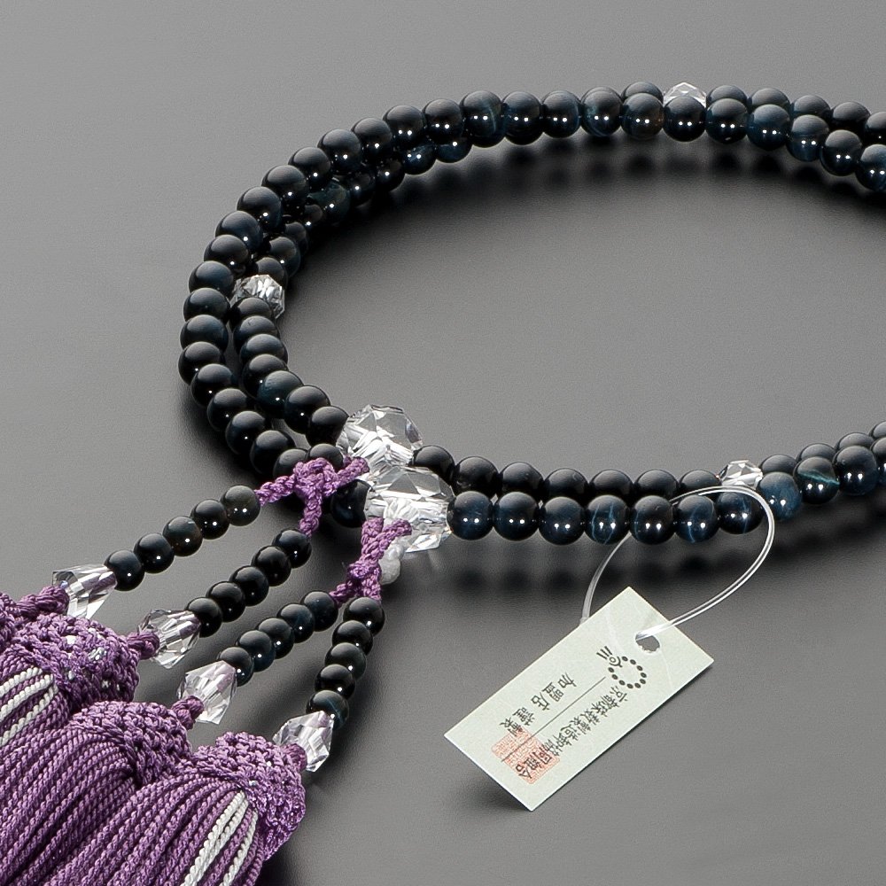 Amazon｜仏壇屋 滝田商店 数珠 八宗用(八宗兼用) 本式数珠 女性用 青虎