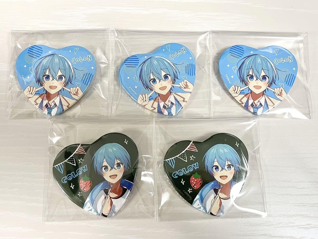 水色リボン付きバッグ 缶バッジ ころん 水色リボン付きバッグ 缶バッジ