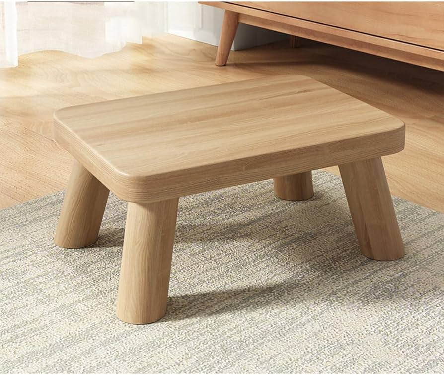 Amazon｜THLD ミニスツール 椅子 木製 低い スツール 四角 木目 木製