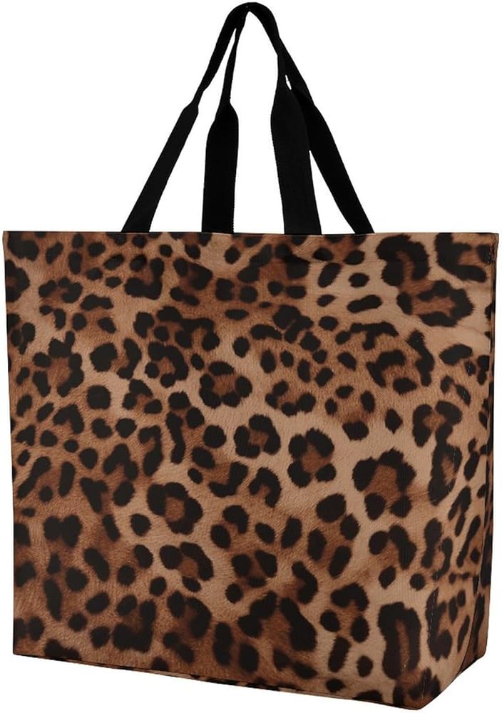 Amazon.com: NQHJT Tote Bag for Women Leopard Print Grocery Bags