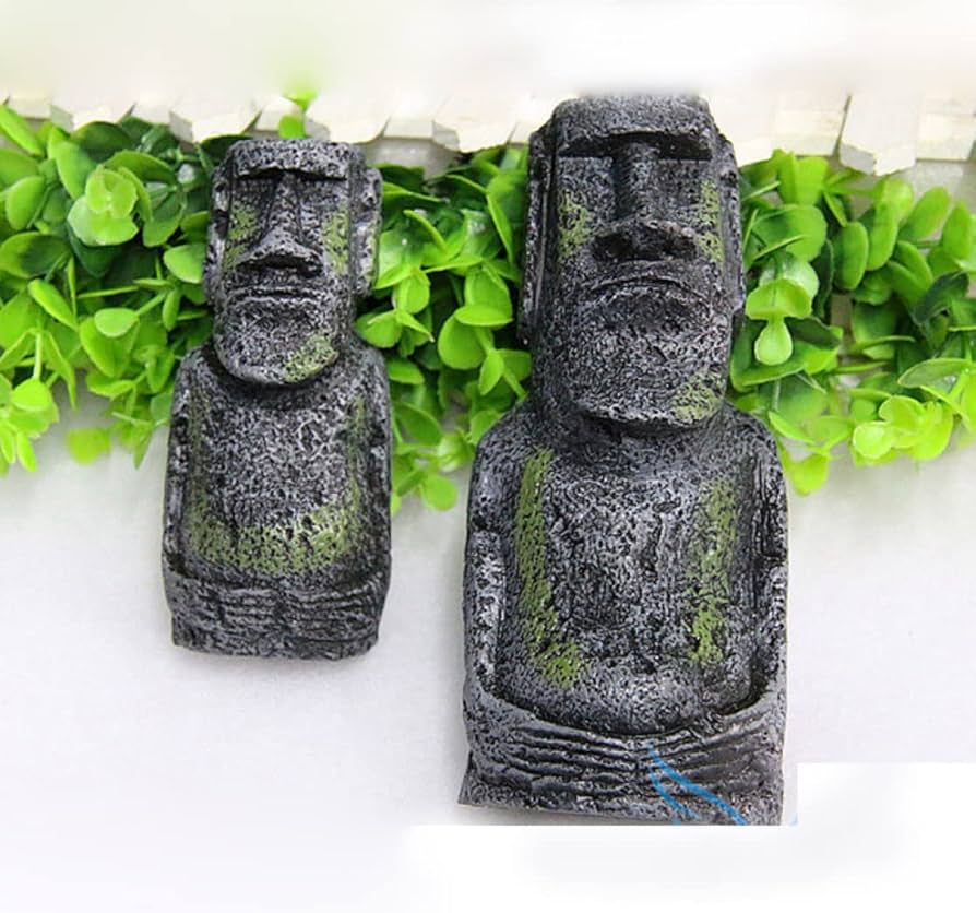 Amazon.co.jp: [dhiuebc] モアイ像 置物 イースター島 水槽用