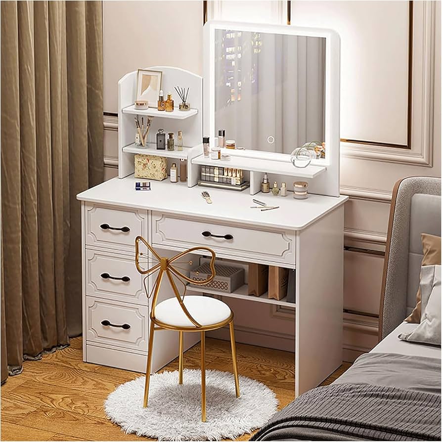 ホワイト木製ドレッサー 訳あり品 写真をご確認J108-80-02 デスクのみ