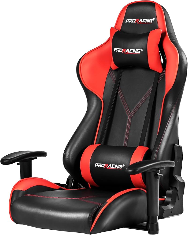 Amazon｜PRORACING ゲーミングチェア 座椅子 ゲーミング座椅子 PU