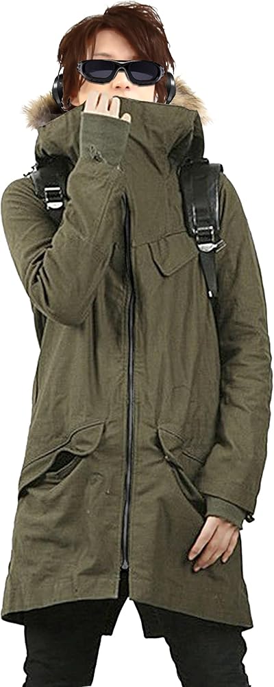 Amazon | [Aletta domani] モッズコート メンズ 裏ボア ファー付き