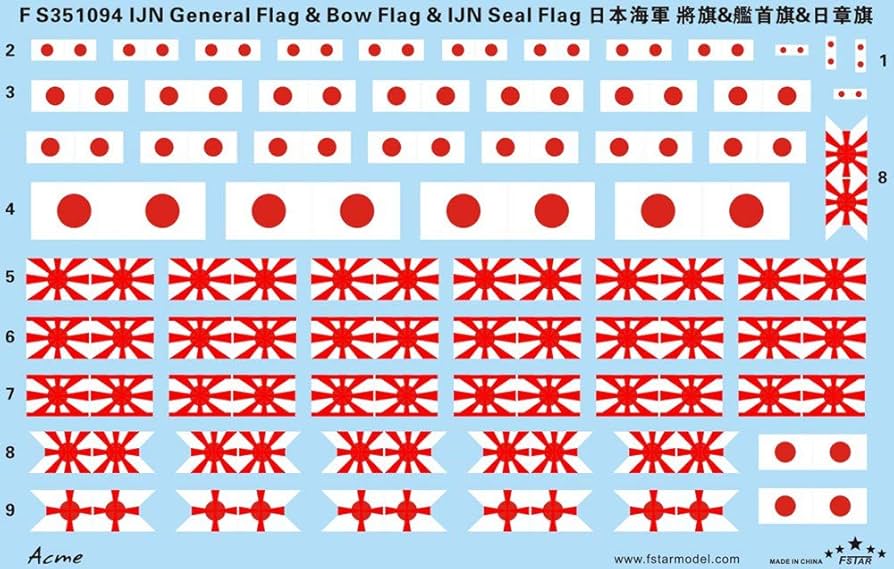 Amazon | 1/350 日本海軍 将旗・艦首旗・日章旗 | プラモデル 通販