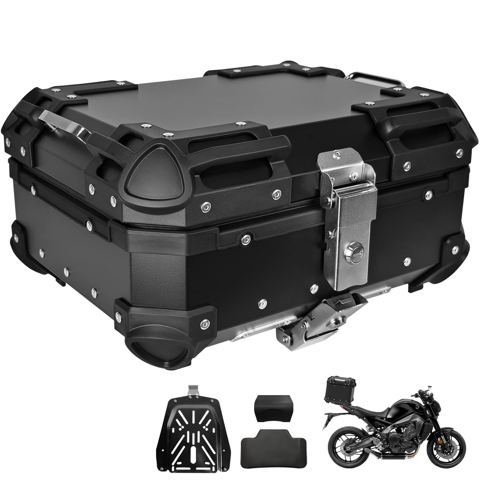 Amazon | MinoLuxy バイク用リアボックス 25L アルミ製トップケース