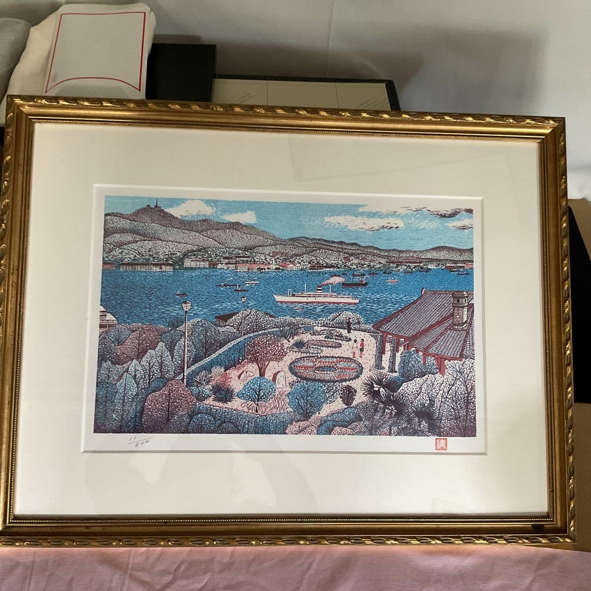 山下清 リトグラフ 107/300 落款 山下清 リトグラフ 107/300 落款 山下