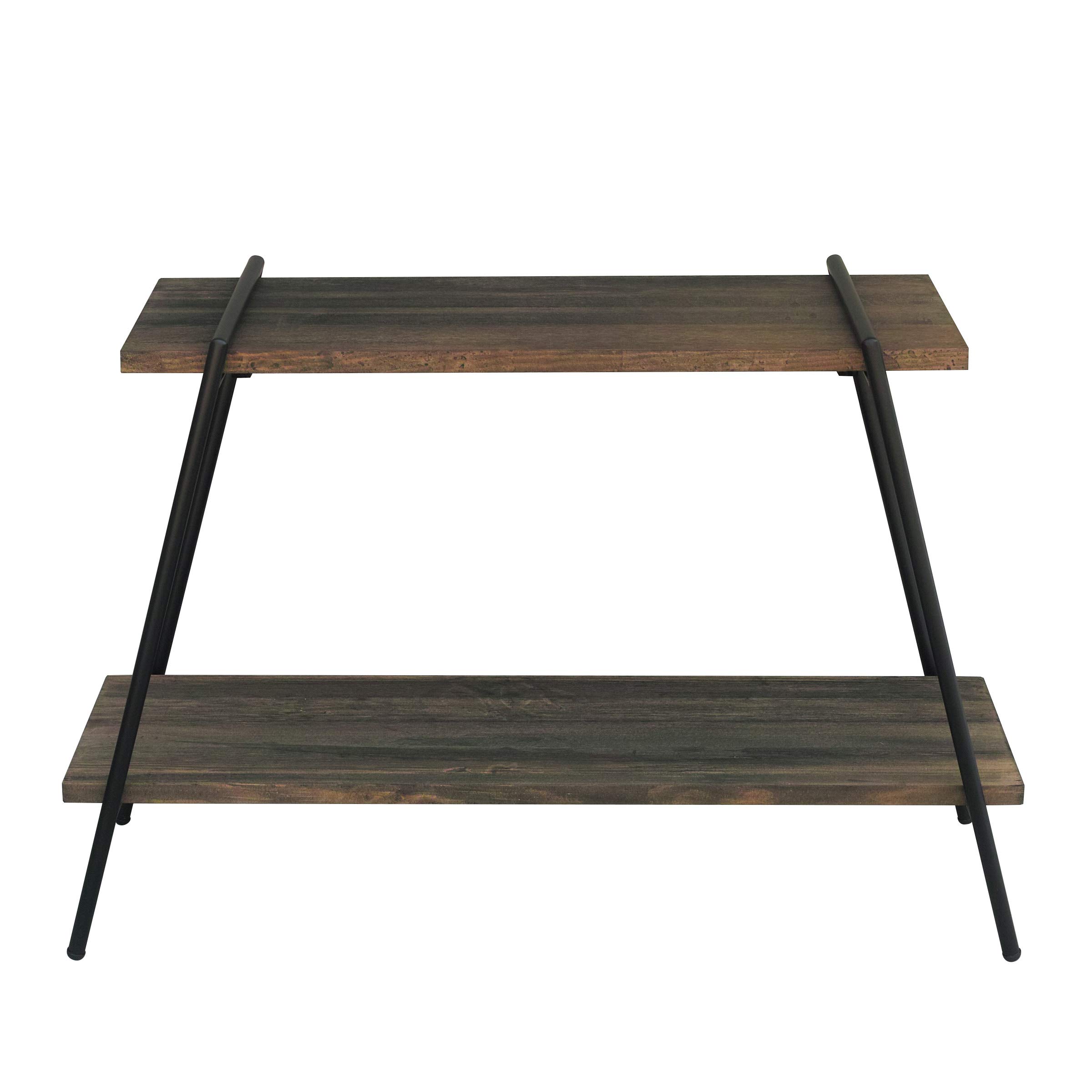 Amazon｜North Orange アイアンラック 2段 見せる収納 天然木 パイン材