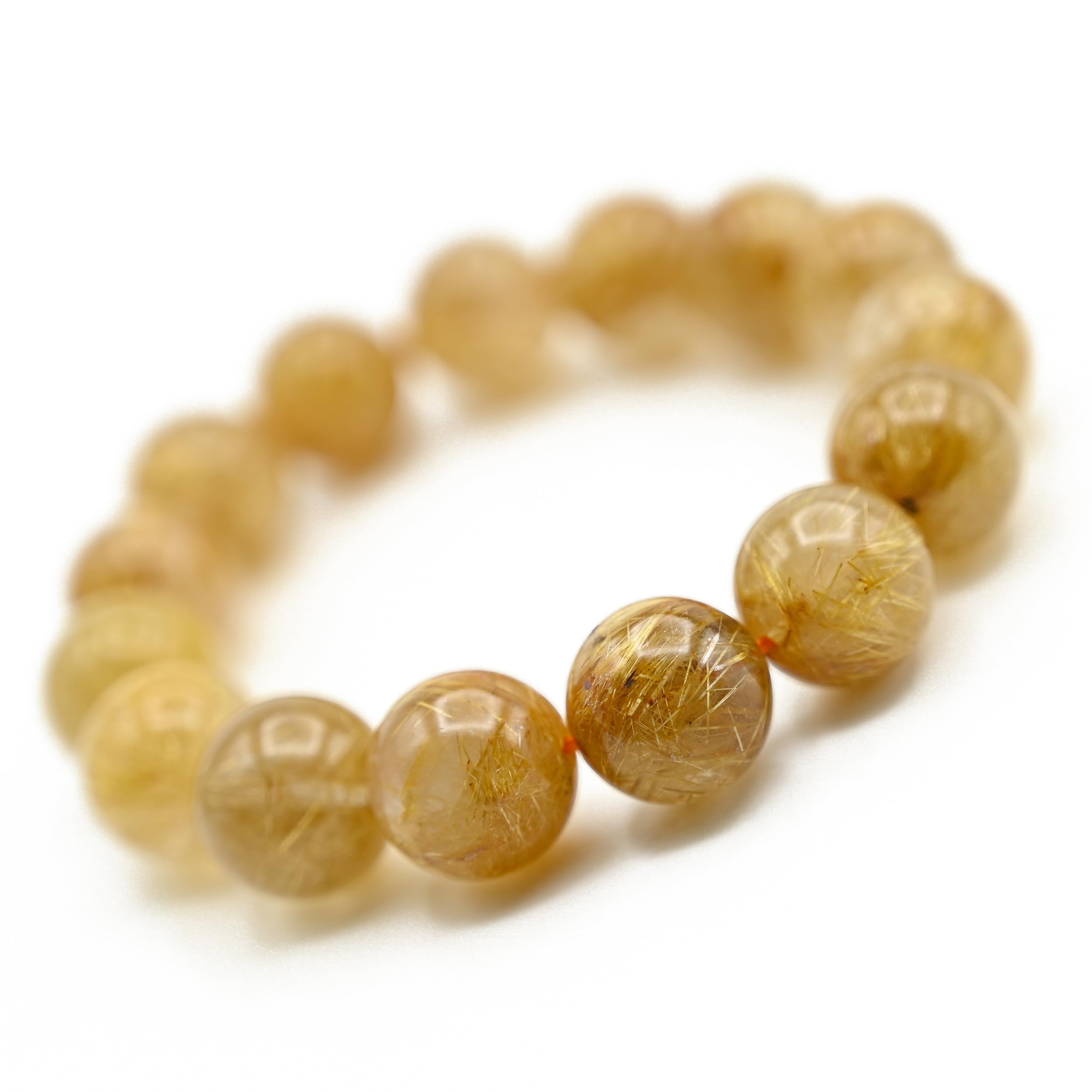 即発送！昇仙峡 ルチル 13mm~14mm ブレスレットパワーストーン Amazon