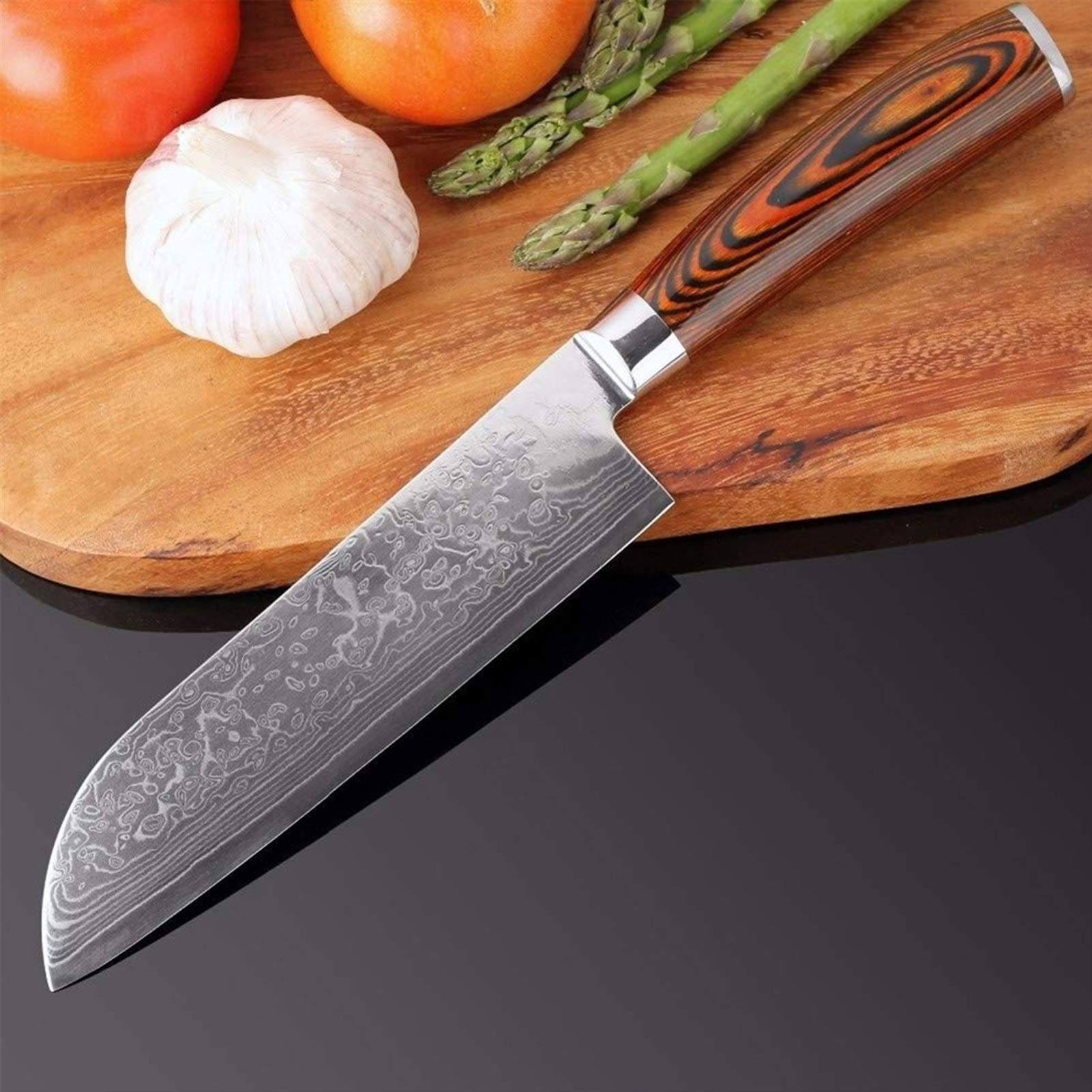 Amazon｜包丁 キッチンシェフナイフ4個セット、ダマスカス鋼ブッチャー