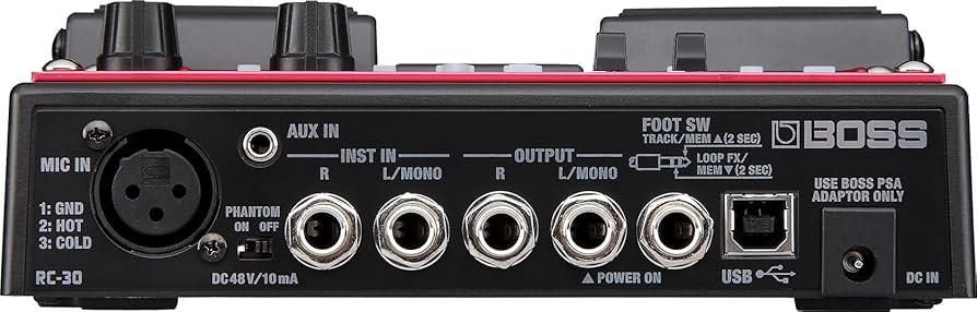 Amazon.com: BOSS RC-30 Loop Station Twin Guitar Pedal, Red