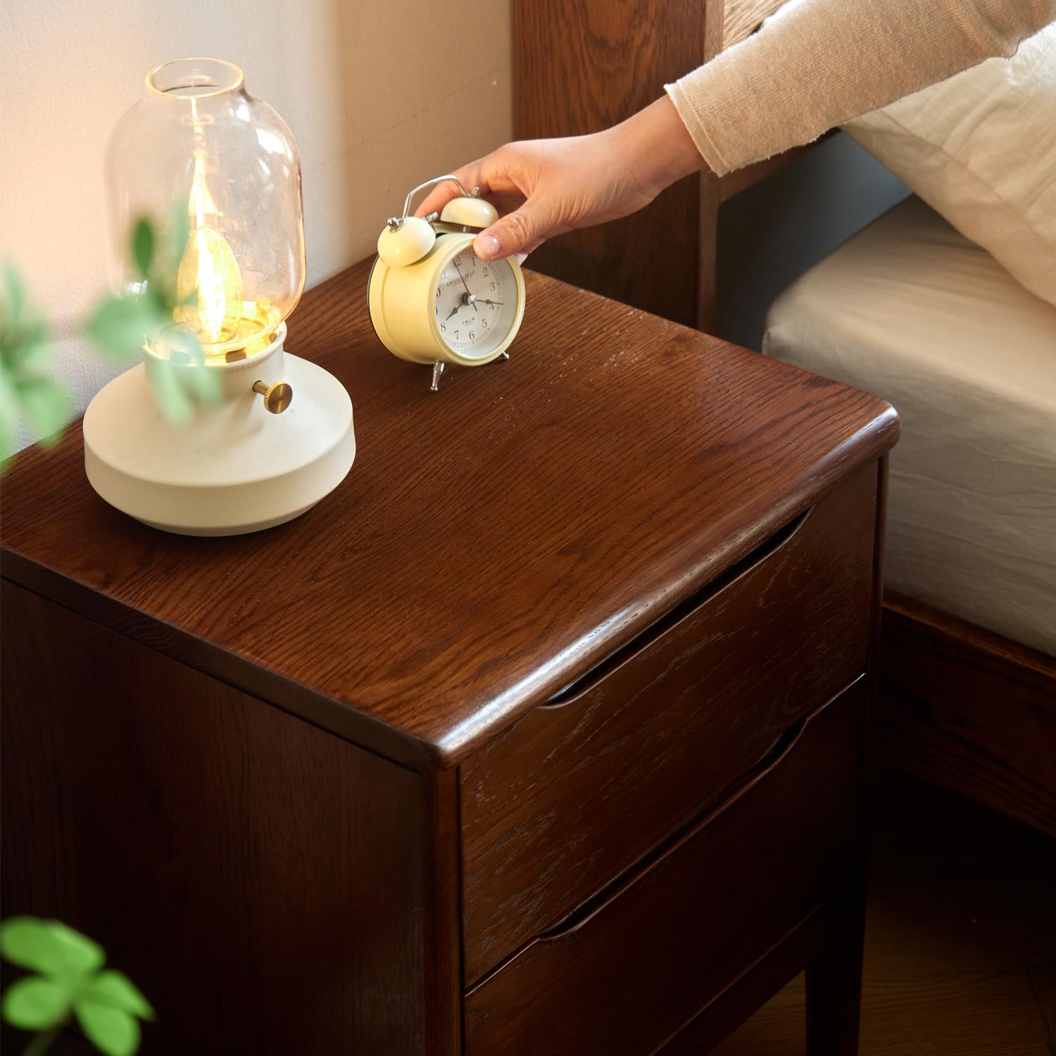 Amazon.co.jp: MU RONG サイドテーブル アメリカオークウッド ナイト