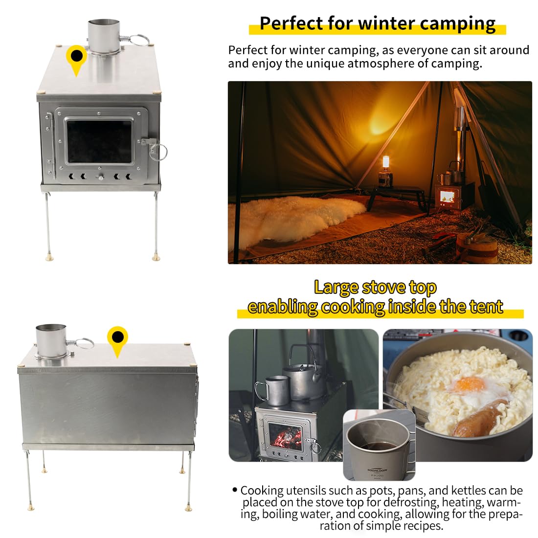 Amazon.com: Soomloom foldable titanium wood-burning stove