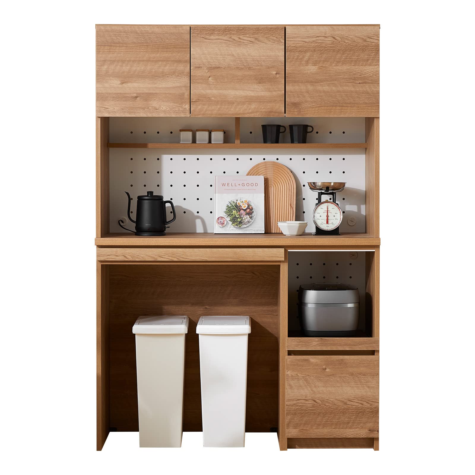 LOWYA 多収納キッチンボード 幅120cm 高 180cm