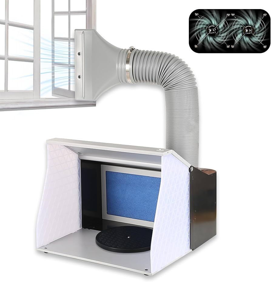 Amazon | DAIDAIZAI 塗装ブース スプレーブース 明るさ・風量 2基