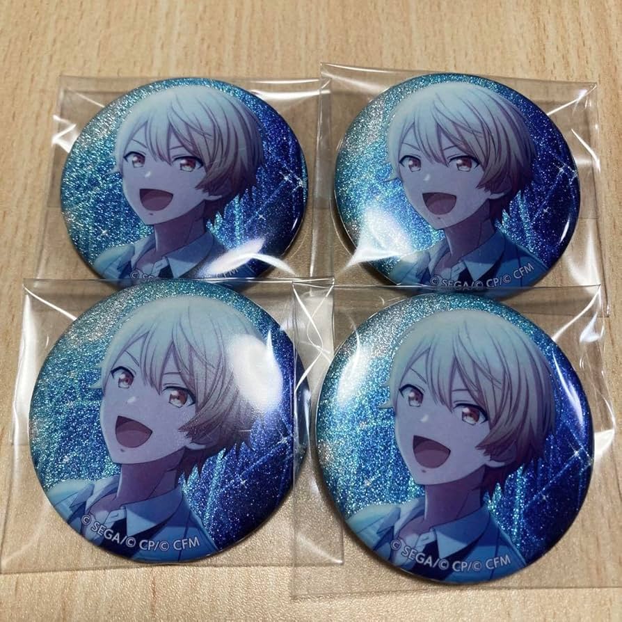 プロセカ あんスタコラボ グリッター缶バッジ 天馬司 プロセカ あん