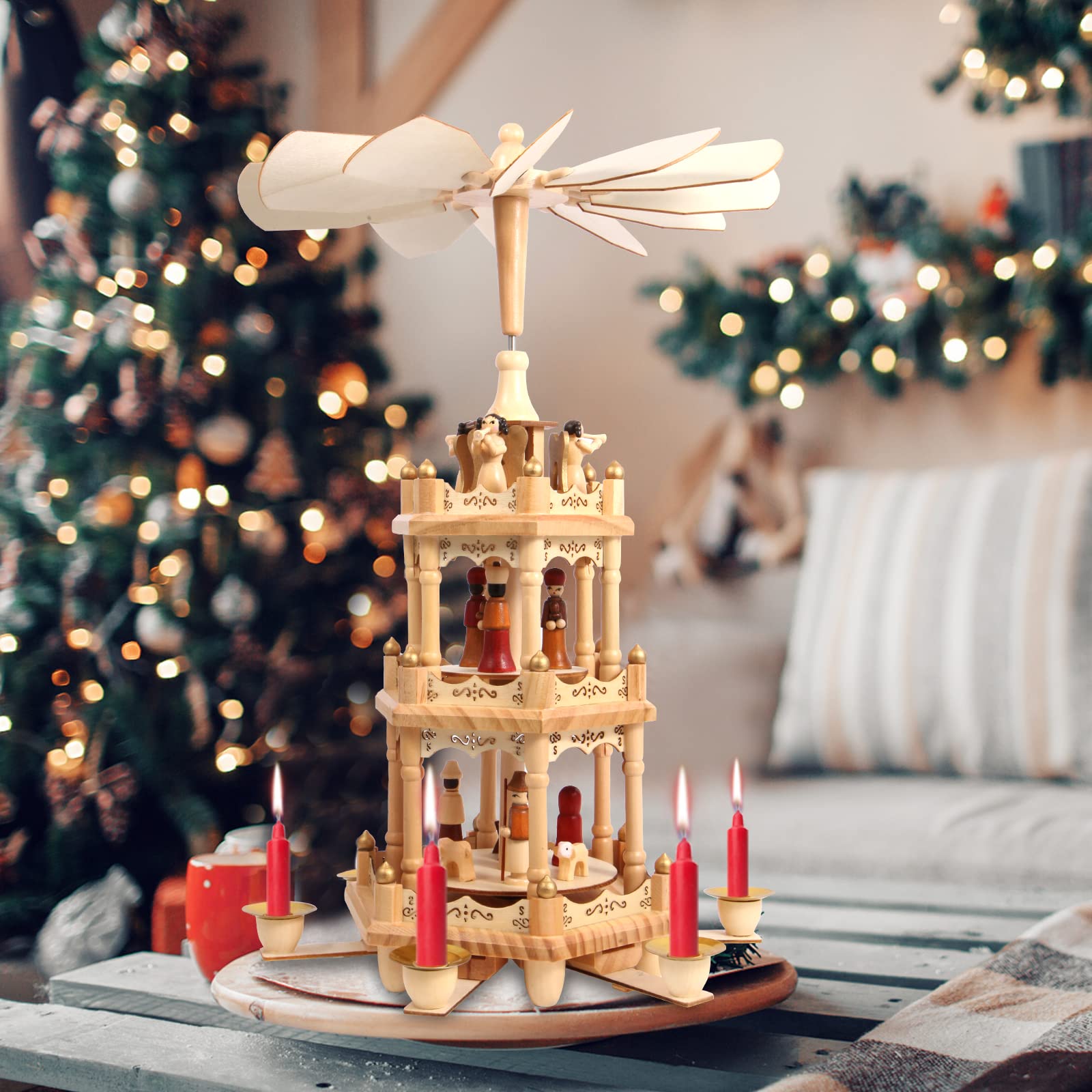 Amazon.co.jp: RUAIGRD 18インチ クリスマスデコレーション 木製