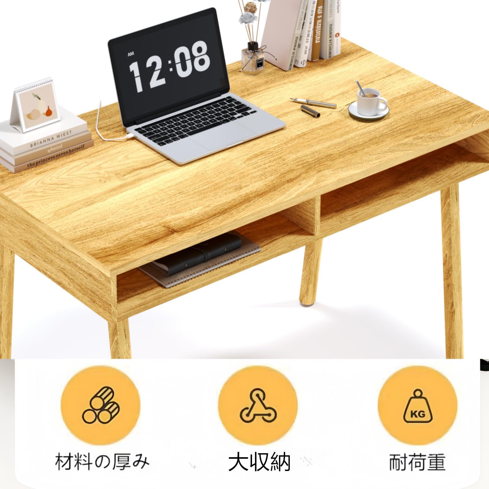 Amazon | ZXD デスク パソコンデスク 勉強机 木製 机 幅80cm PCデスク