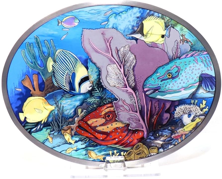 Amazon.co.jp: 海と熱帯魚 ヴィンテージ ステンドグラス 箱付き