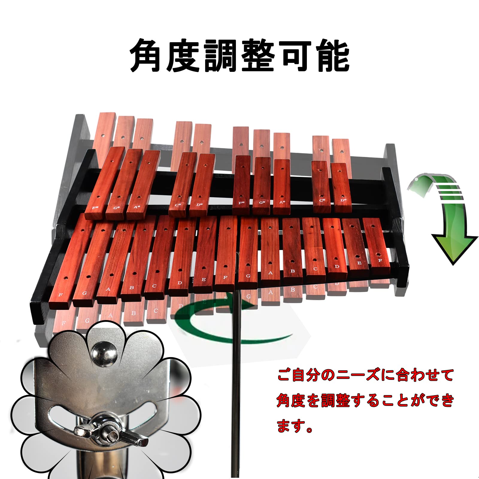 Amazon | Enhong 25音 木琴 卓上木琴 パーカッション 2本マレット付き