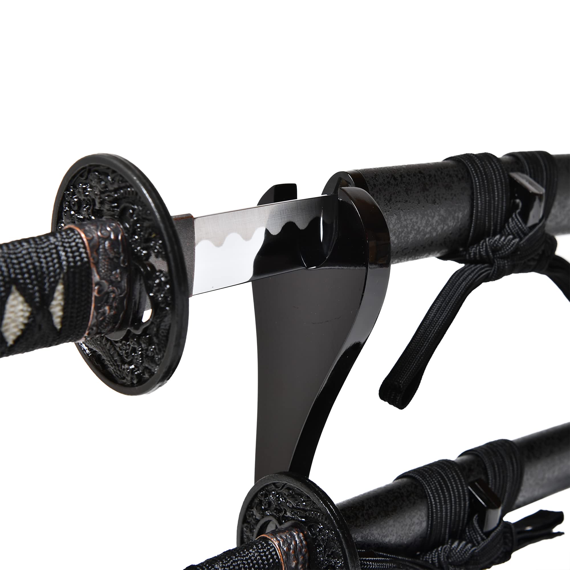 鹿角風台座 鞘付き模造刀2本 合計3点セット 鹿角風台座