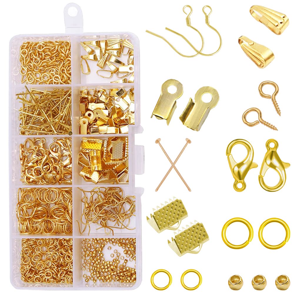 Amazon.co.jp: 金具セット 10種 アクセサリーパーツ 約852個 基礎