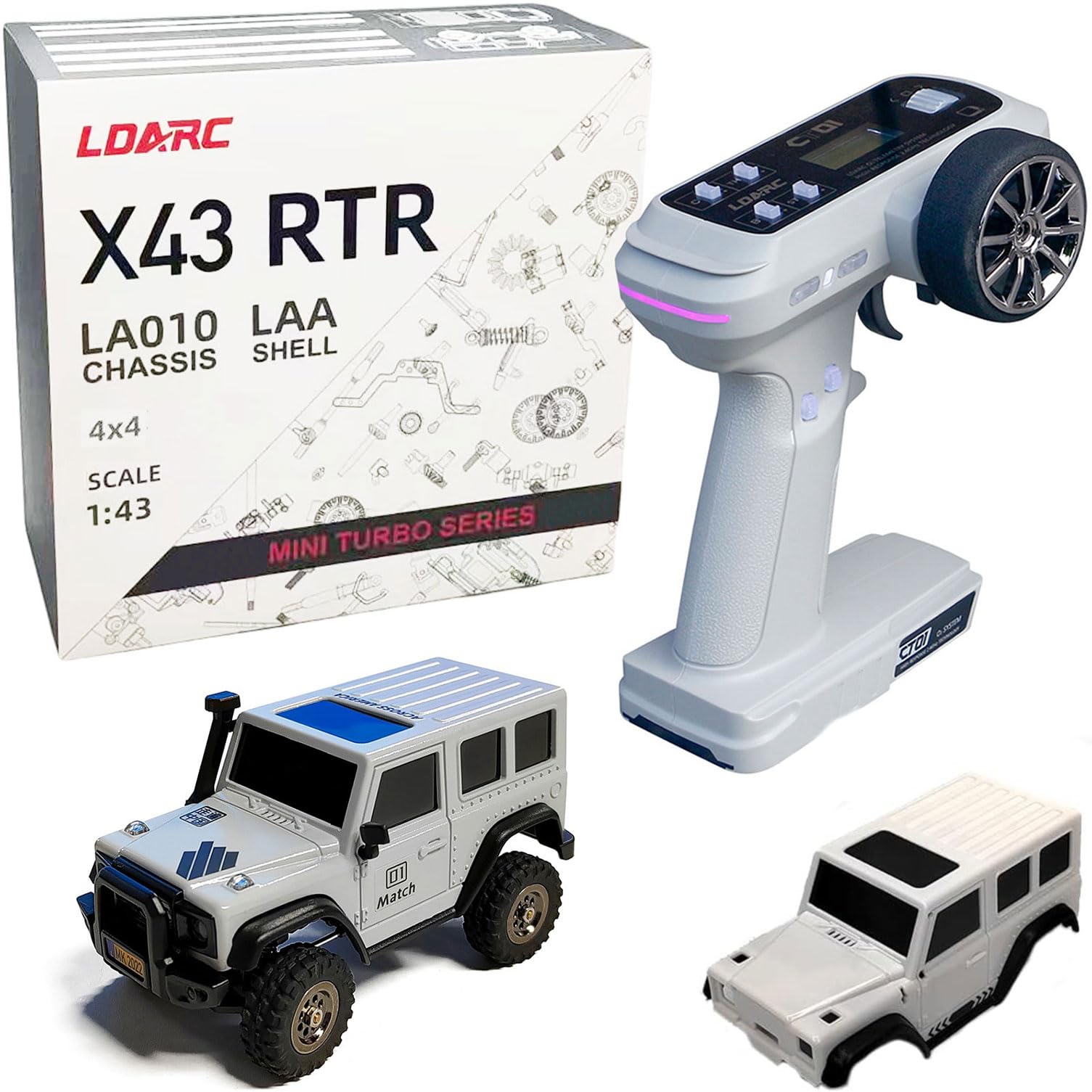 Amazon.com: LDARC 1:43 Scale Mini RC Crawler RTR RC Rock Truck 4x4