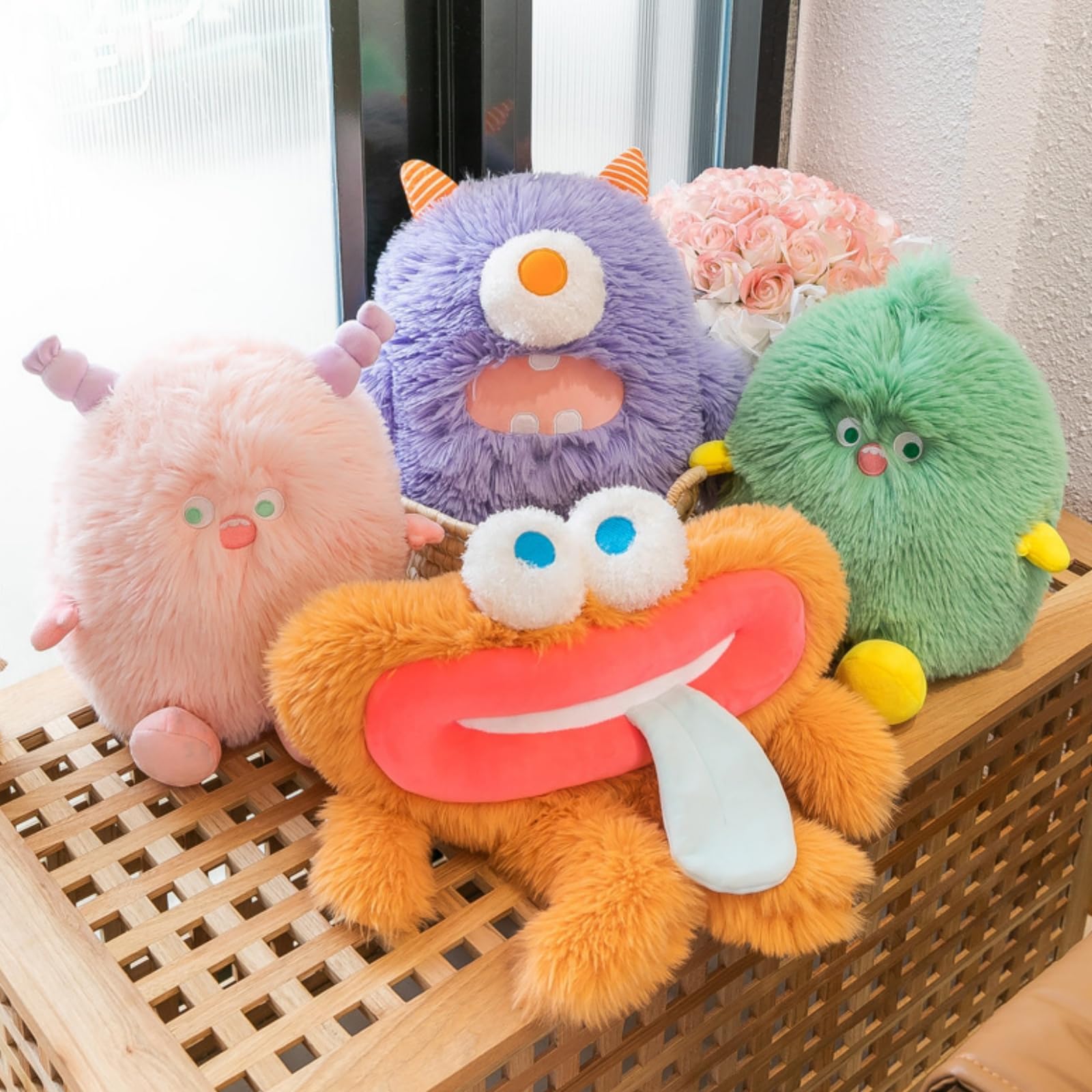 Amazon.co.jp: [Hushan] 毛むくじゃら モンスター ぬいぐるみ ふわふわ