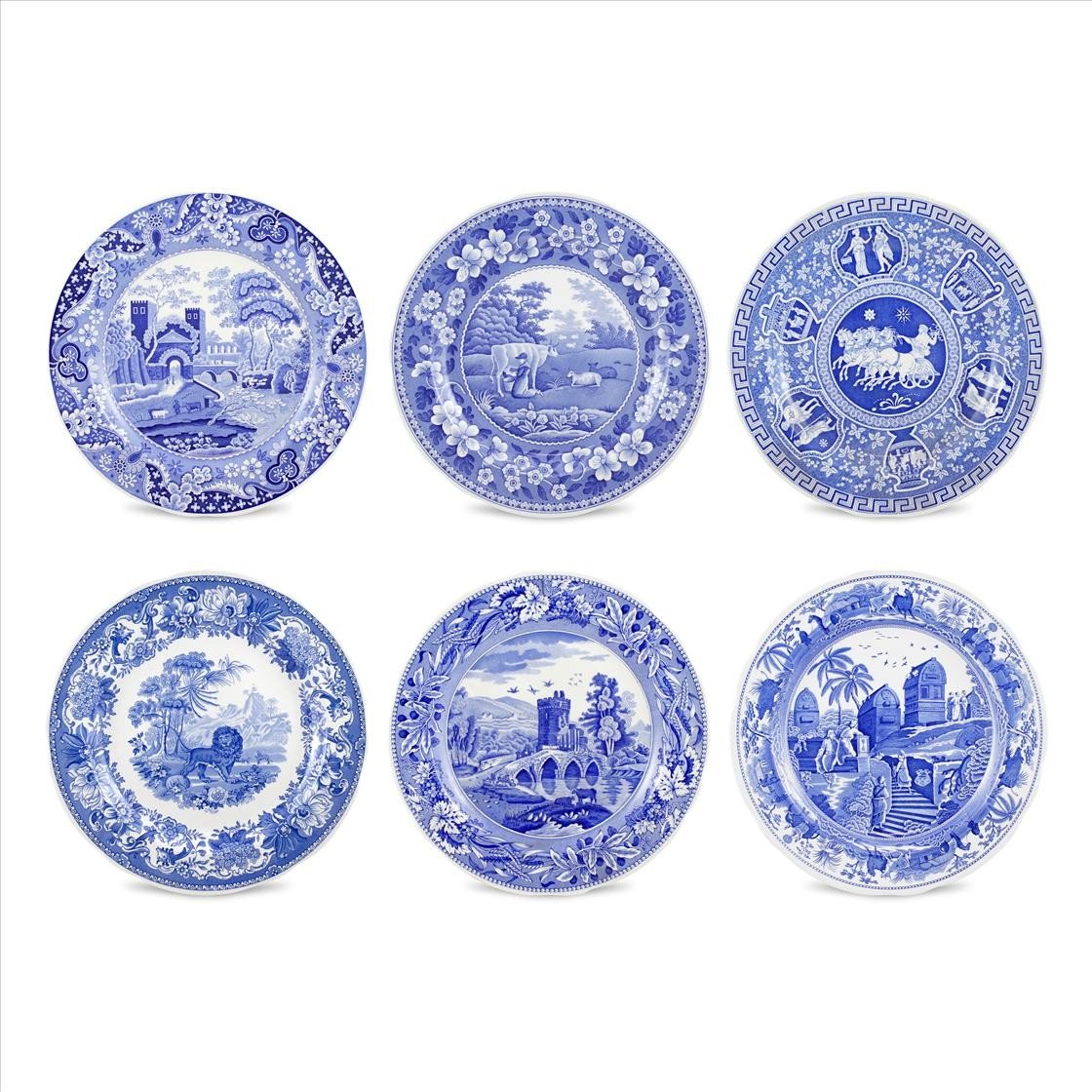 Amazon.com | Spode Blue Room Traditions Plates | Set of 6 | 10.5