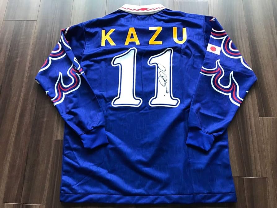 1998 三浦知良 長袖 シャツ KAZU 背番号11 Japan 日本代表ユニフォーム