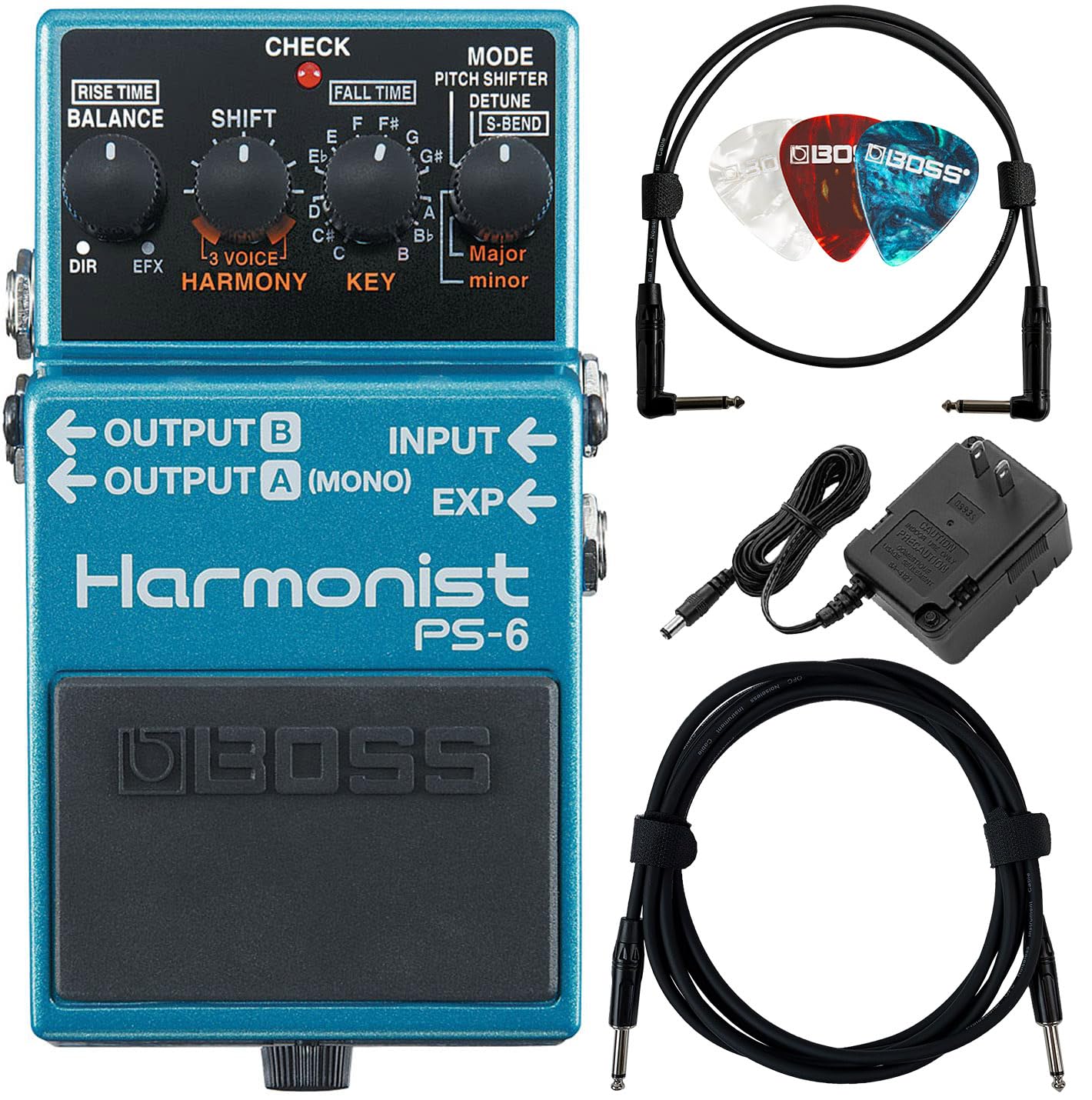 Amazon.com: Boss PS-6 Harmonist Bundle with Gearlux Power Supply
