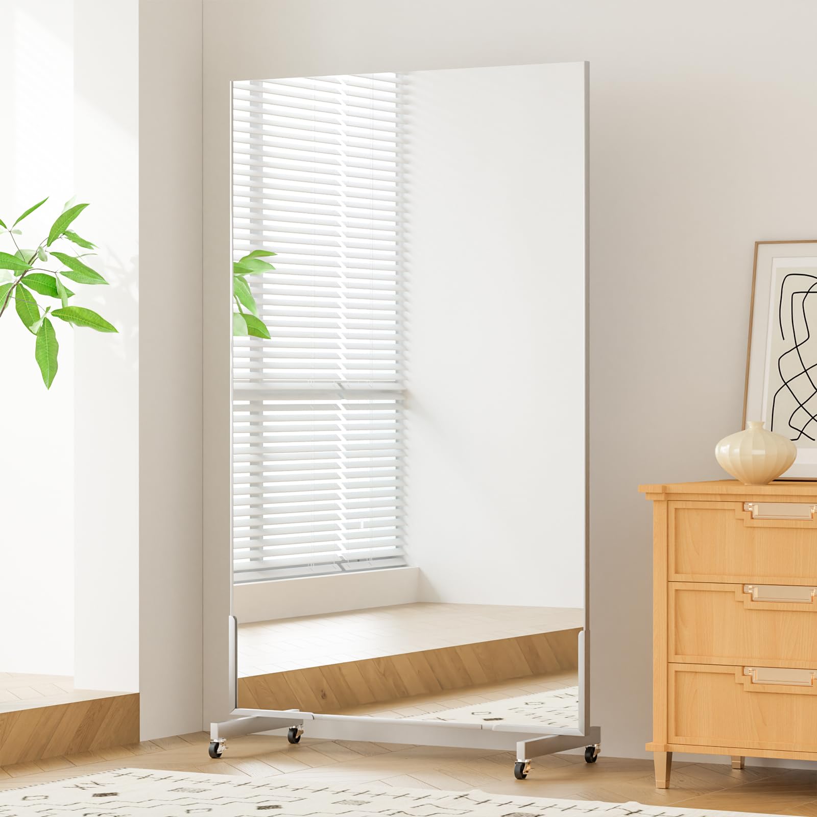 Amazon.co.jp: スタンド キャスター付き ミラー用スタンド 360°回転 2