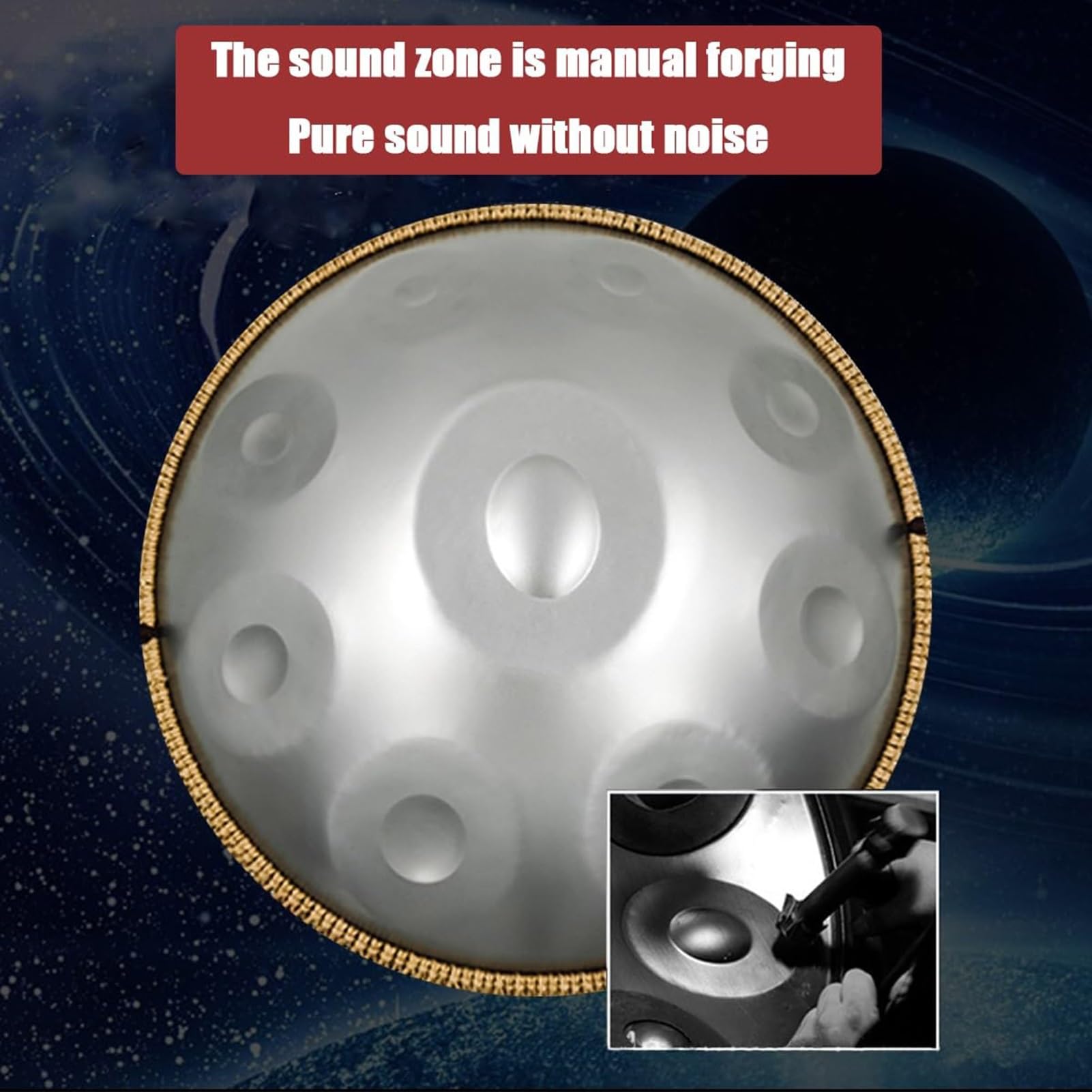 Amazon | ハンドパンドラム スチールハンドパン、9/10/12ノートハンド