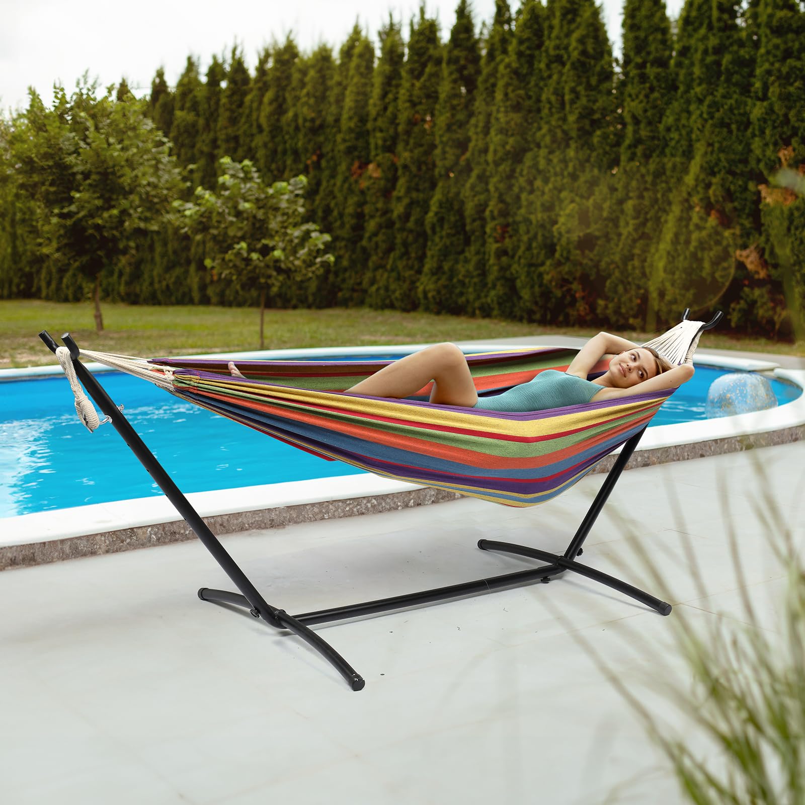 Amazon.com : ONCLOUD 550 LBS Capacity Double Hammock with Stand
