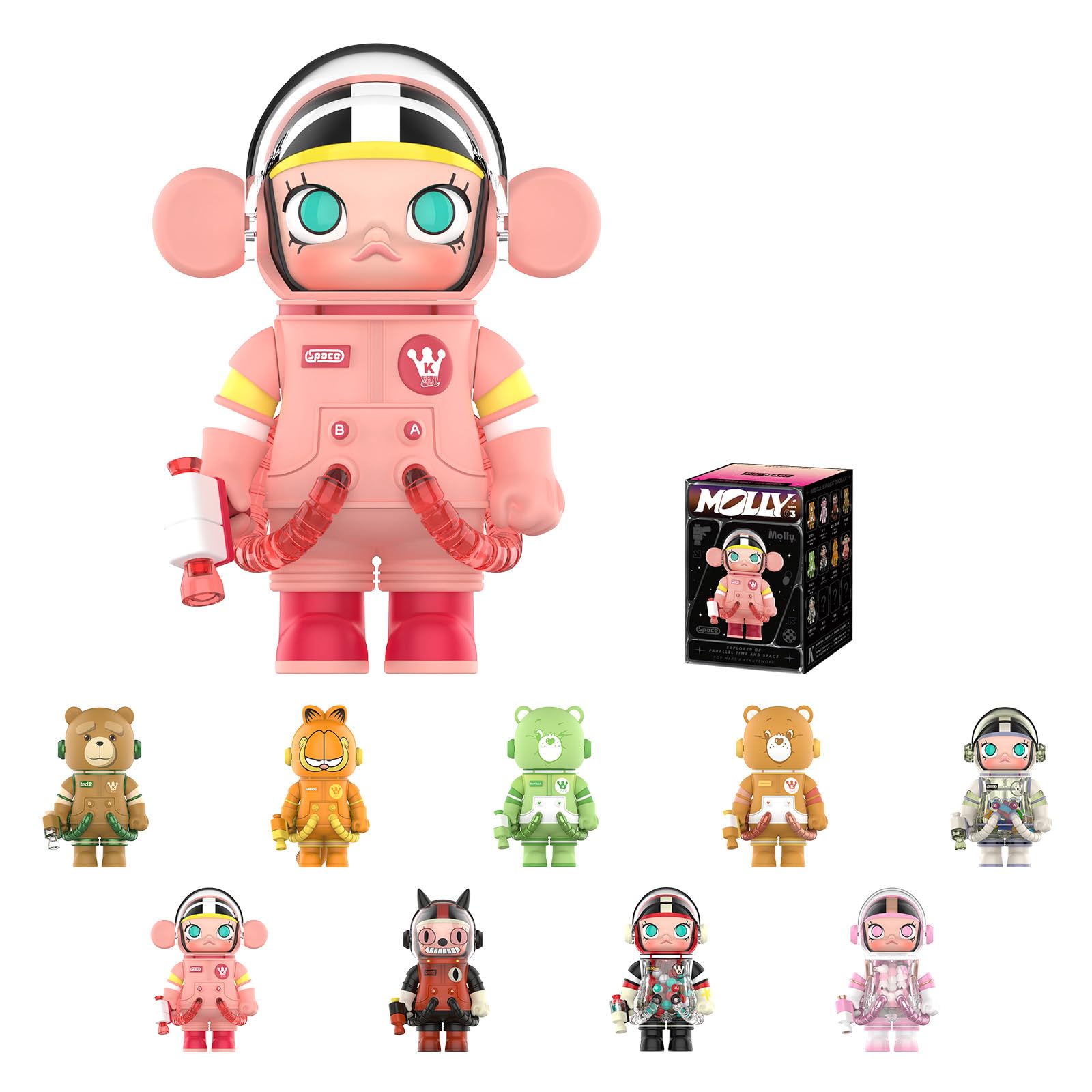 Amazon.com: POP MART MEGA Space Molly 100% Series 3, Molly Blind