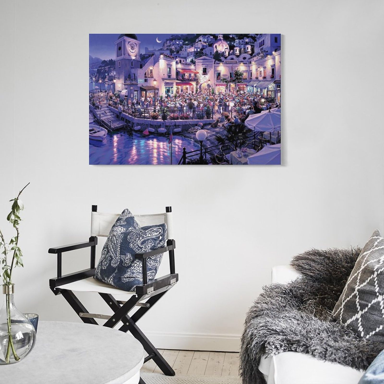 Amazon.co.jp: カフェ・ベラ・ノッテ 笹倉鉄平 絵画 ポスター 工芸品の