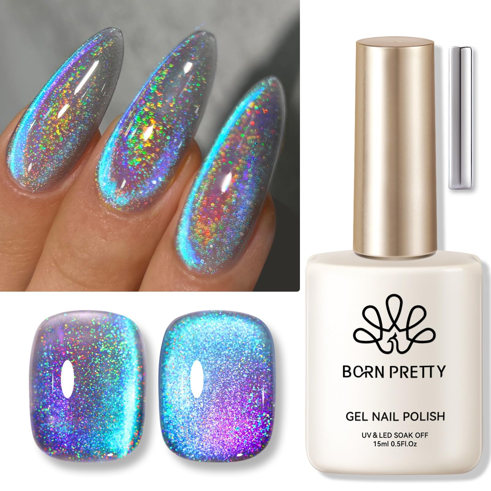 Amazon.com: Born Pretty 9D Cat Magnetic Eye Gel Nail Polish