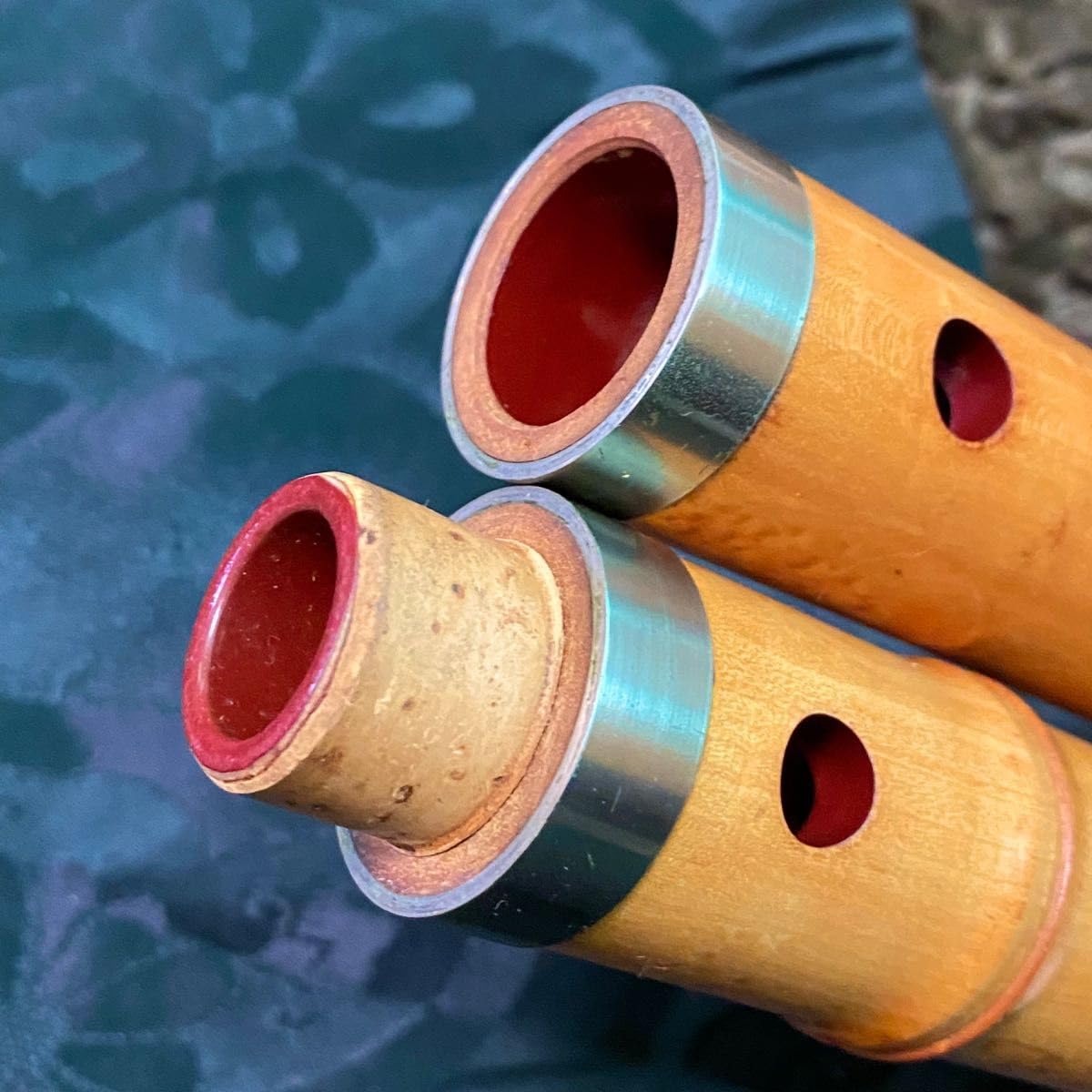 激安い！尺八 容山 竹製 2尺管 C管 中継ぎ銀三線