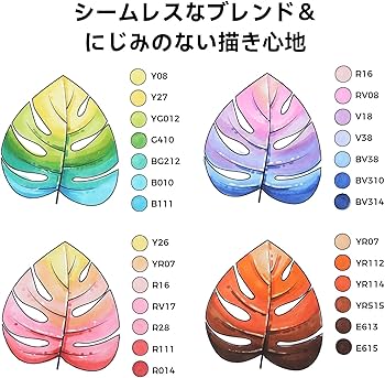 Amazon | Ohuhu マーカーペン 120色 コミック用 油性 アルコール