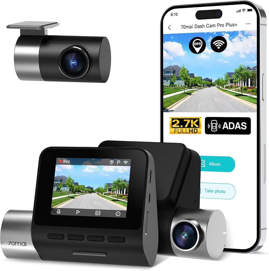 Amazon.com: 70mai 2.7K Dash Cam Front and Rear A500S, Dual Dash