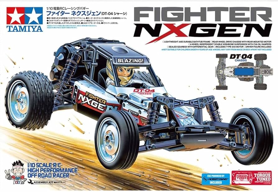 Amazon.com: Tamiya 58741 1:10 RC Fighter NXGEN DT-04 Remote