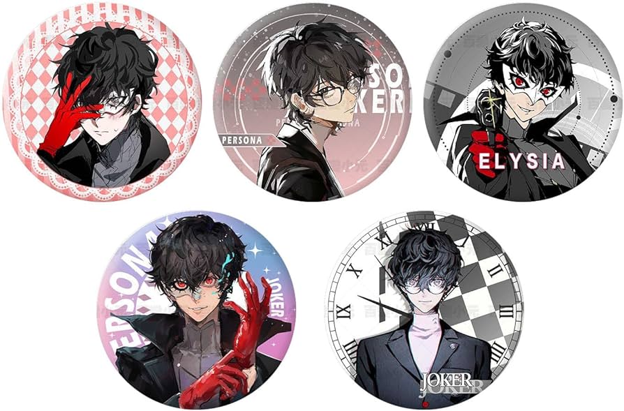 ペルソナ5 缶バッジ 主人公 御船 ペルソナ5 缶バッジ 主人公 御船