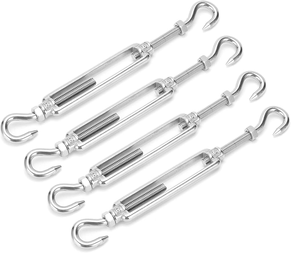 Amazon.co.jp: ターンバックル 4個セット M6ステンレスペッグ用