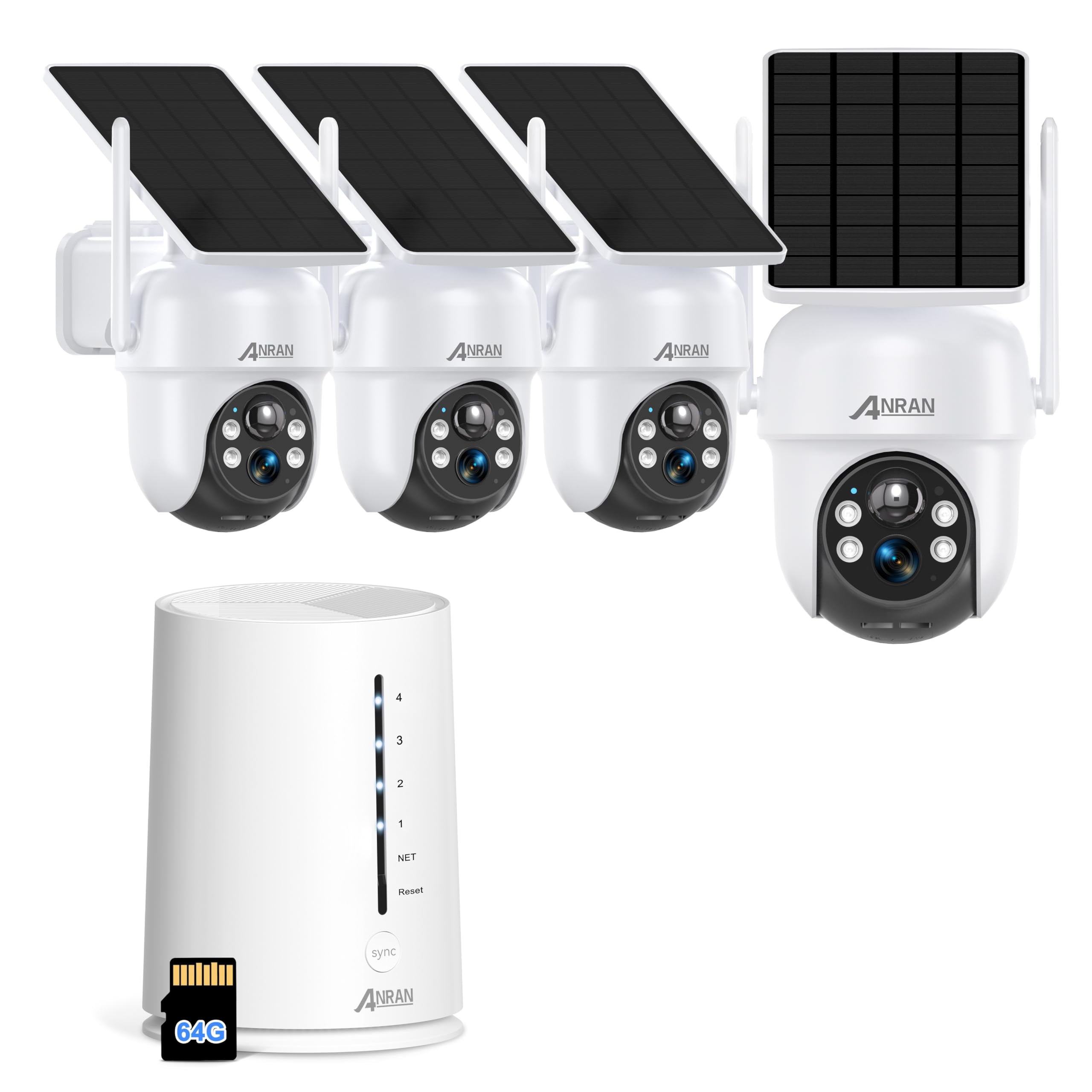 Amazon.co.jp: 【400万高画素防犯カメラセット・完全無線・64GBSD