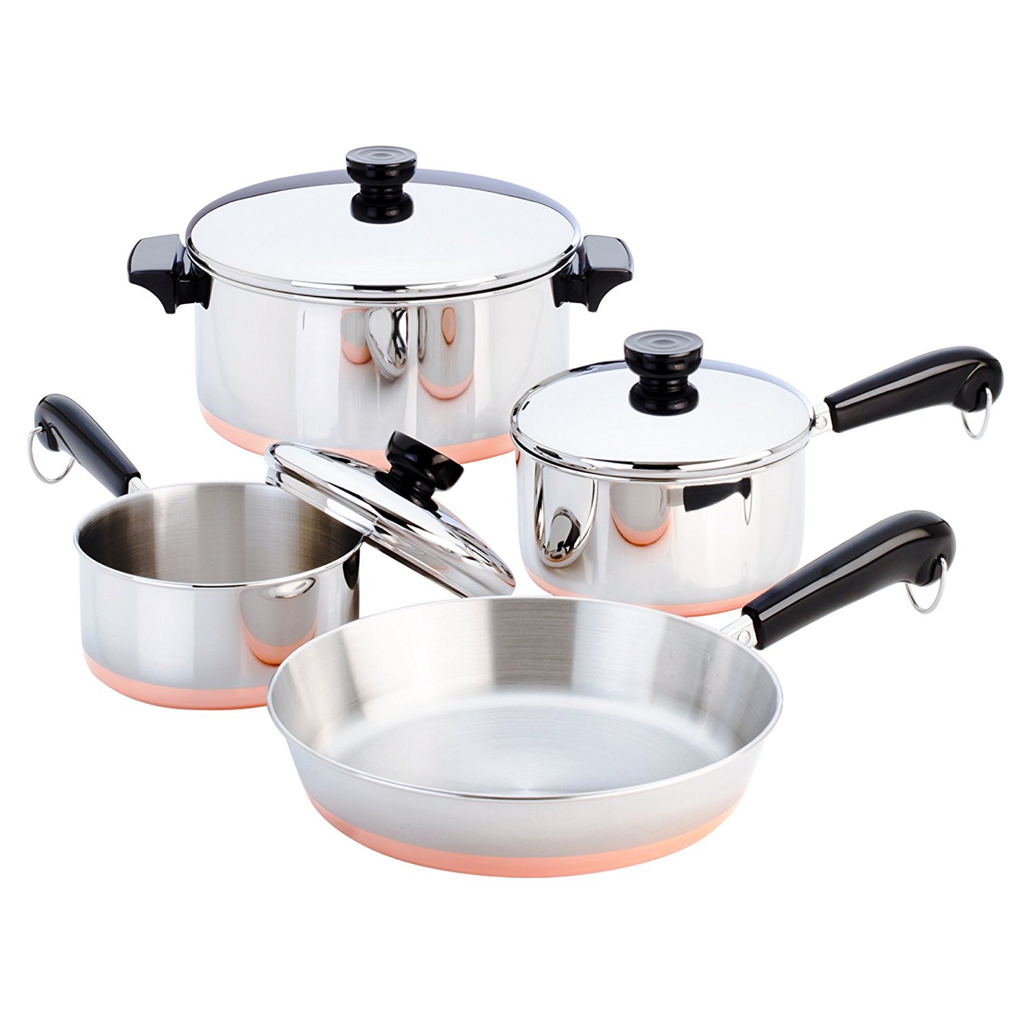 Amazon.com: Revere Copper Clad Cookware Set, Silver (7 Piece