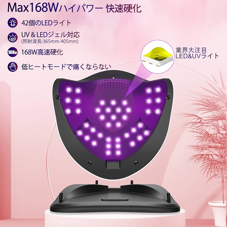 Amazon.co.jp: NAILGIRLS LED & UV ネイルライト 168W 42LEDs ジェル