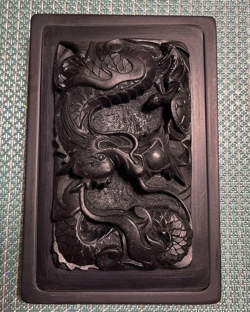 Amazon.co.jp: 硯 龍彫刻 ドラゴン 韓国製 : 文房具・オフィス用品